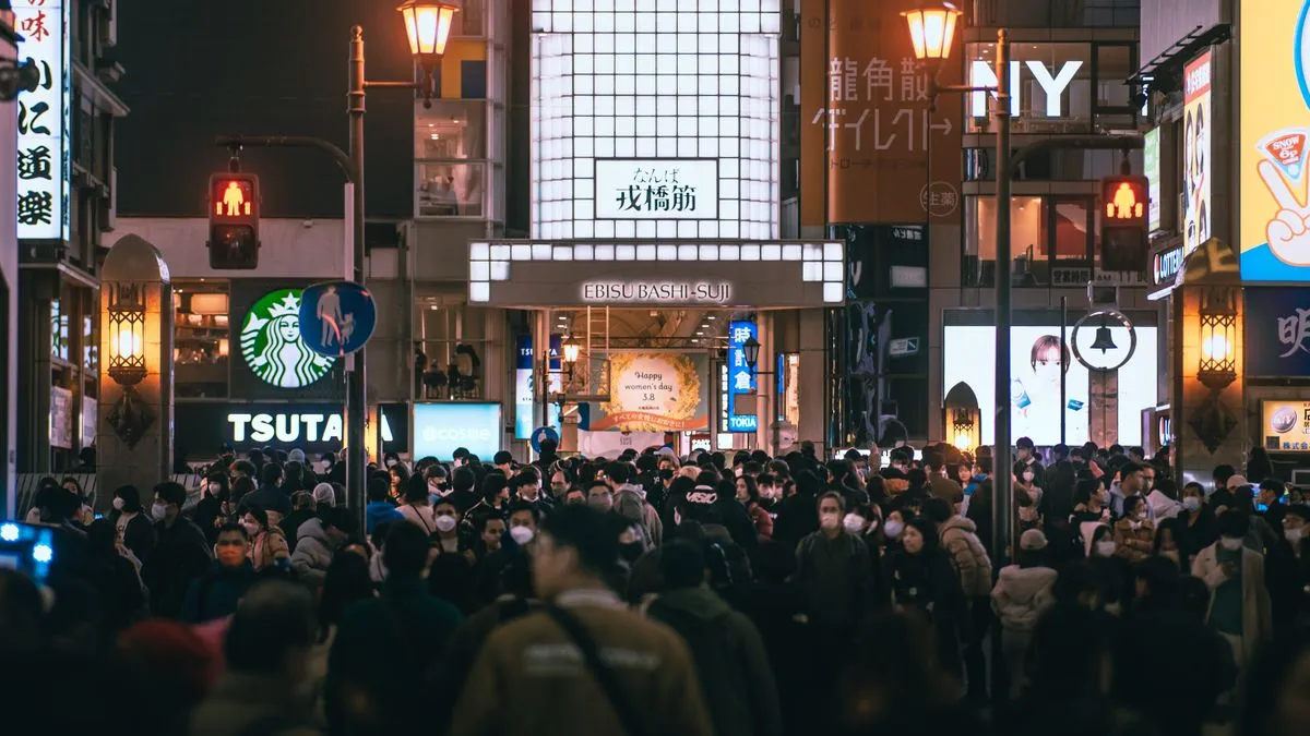 Dotonbori at night in Osaka