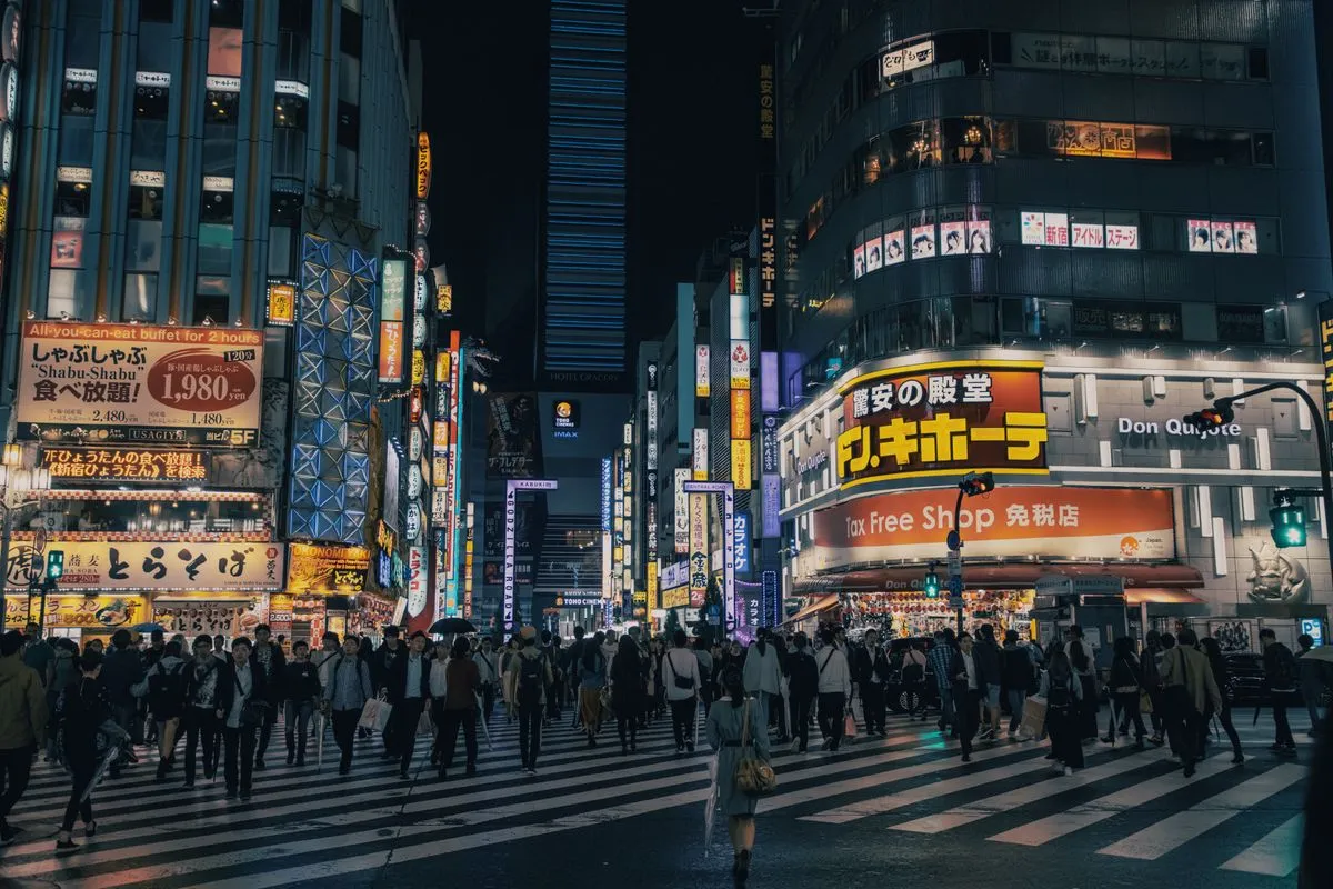 Shinjuku at night, Tokyo